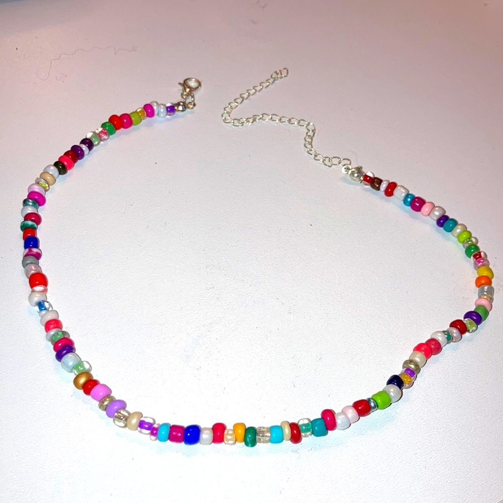 Handmade Multicolored Beaded Choker